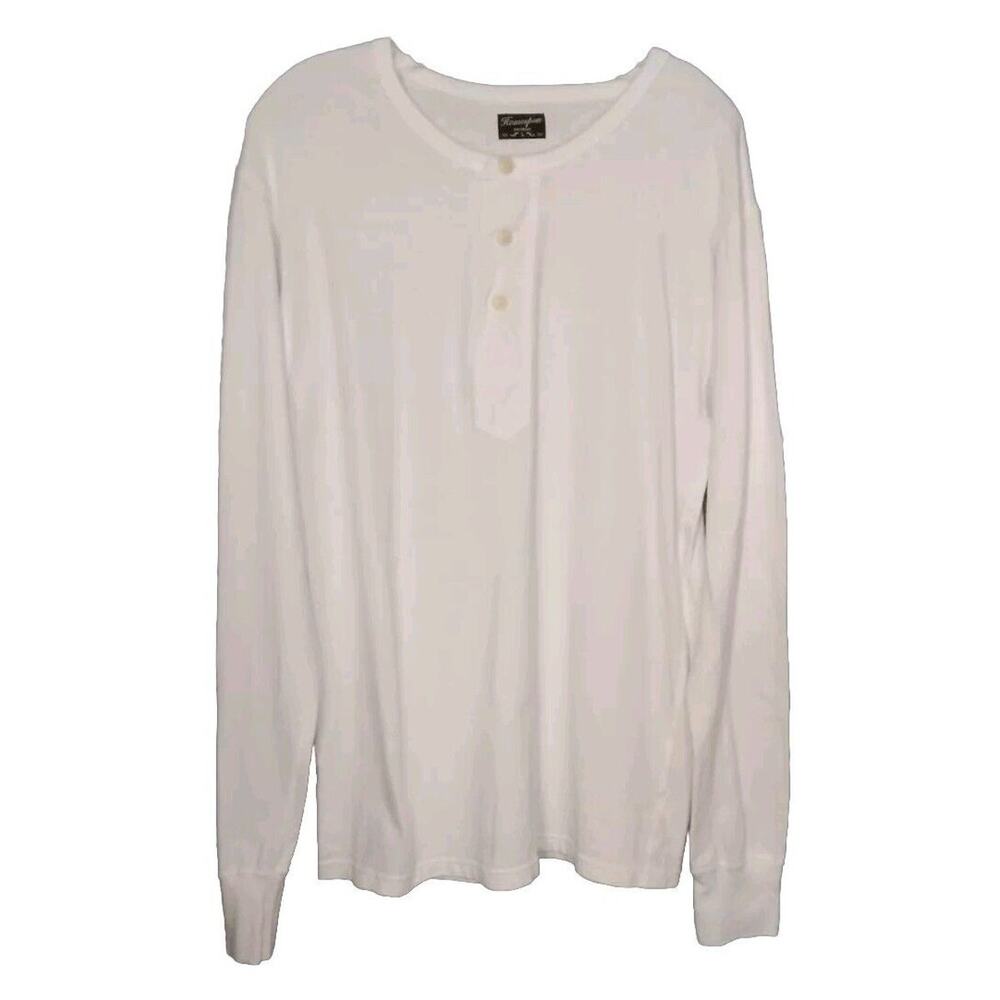 Homespun Knitwear Men's Ecru Henley Casual Dress Shirt L Academia Cabincore